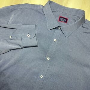 UNTUCKit Long Sleeve Shirt Men's 3XL Blue Regular Fit Wrinkle Free Orville 31354
